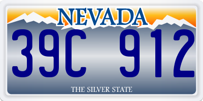 NV license plate 39C912
