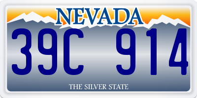 NV license plate 39C914