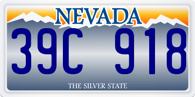 NV license plate 39C918