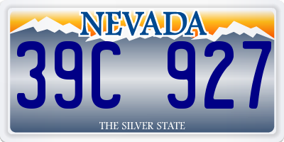 NV license plate 39C927