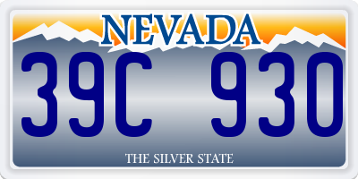 NV license plate 39C930
