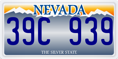 NV license plate 39C939