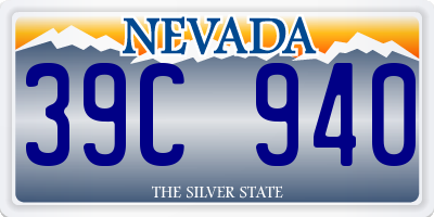 NV license plate 39C940