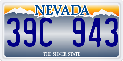 NV license plate 39C943