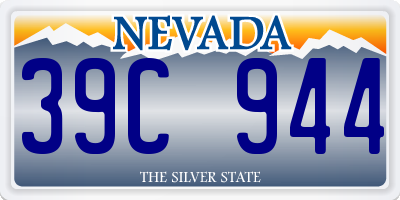 NV license plate 39C944