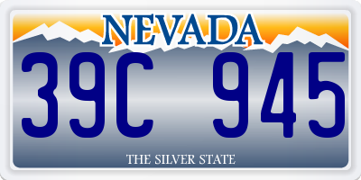 NV license plate 39C945