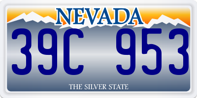 NV license plate 39C953