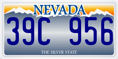NV license plate 39C956