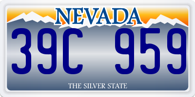 NV license plate 39C959
