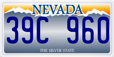 NV license plate 39C960