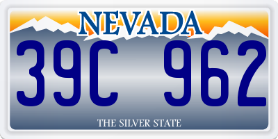 NV license plate 39C962