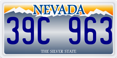 NV license plate 39C963