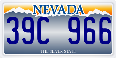 NV license plate 39C966