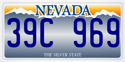 NV license plate 39C969