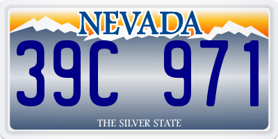 NV license plate 39C971