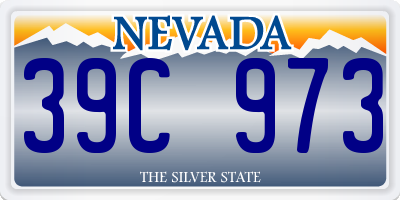NV license plate 39C973