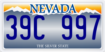 NV license plate 39C997