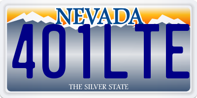 NV license plate 401LTE