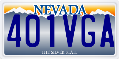 NV license plate 401VGA