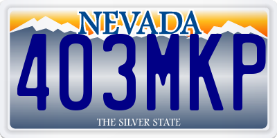 NV license plate 403MKP