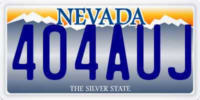 NV license plate 404AUJ