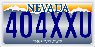 NV license plate 404XXU