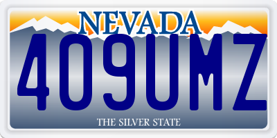 NV license plate 409UMZ