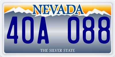 NV license plate 40A088