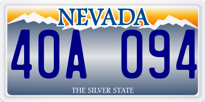 NV license plate 40A094