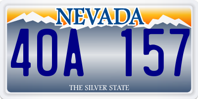 NV license plate 40A157