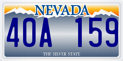 NV license plate 40A159