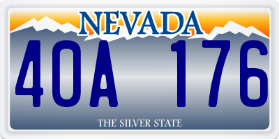 NV license plate 40A176