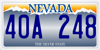 NV license plate 40A248