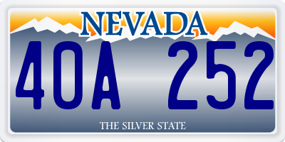 NV license plate 40A252