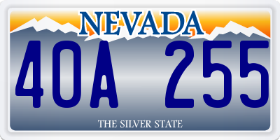 NV license plate 40A255