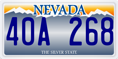 NV license plate 40A268