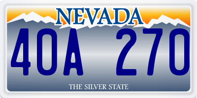 NV license plate 40A270