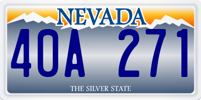 NV license plate 40A271