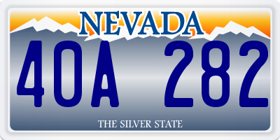 NV license plate 40A282