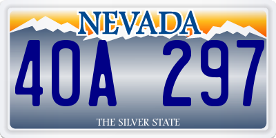 NV license plate 40A297