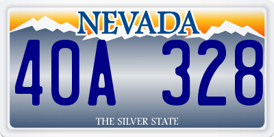 NV license plate 40A328