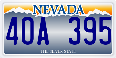 NV license plate 40A395