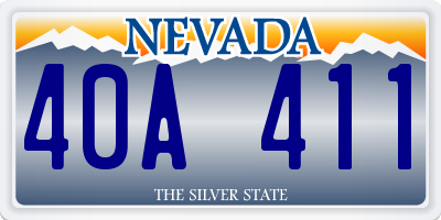 NV license plate 40A411
