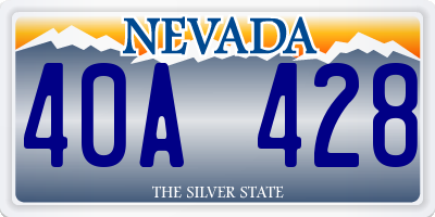 NV license plate 40A428