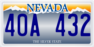 NV license plate 40A432