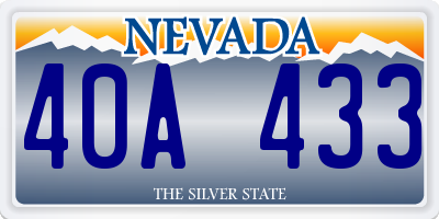 NV license plate 40A433