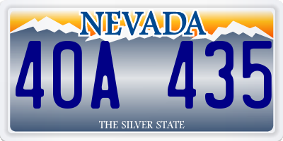 NV license plate 40A435