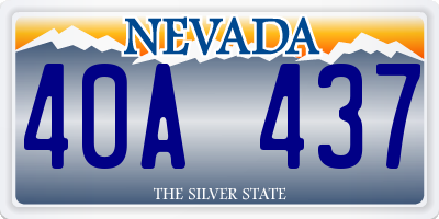 NV license plate 40A437