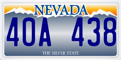 NV license plate 40A438