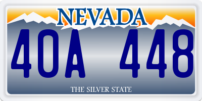 NV license plate 40A448